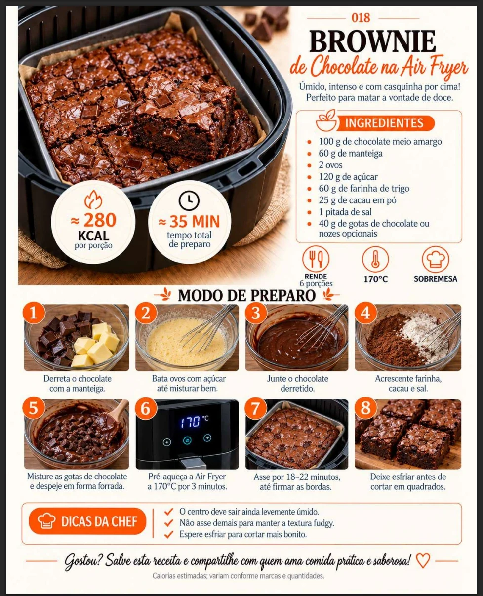 Brownie de chocolate da página 018 do e-book