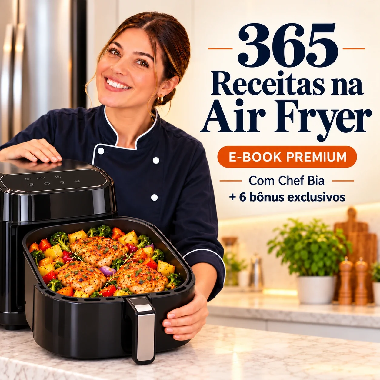 Capa do e-book Premium 365 Receitas na Air Fryer